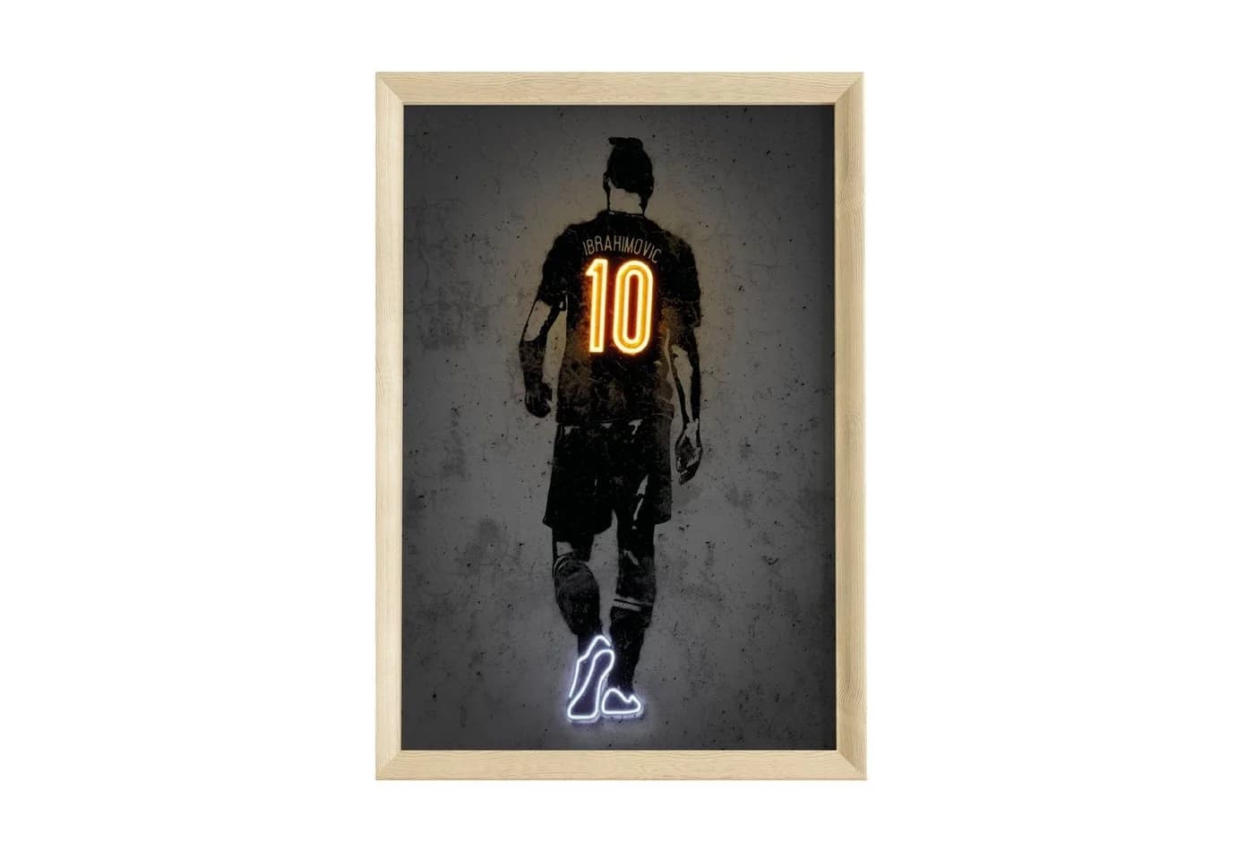JUSTGOODMOOD Poster Premium Zlatan Ibrahimovic Neon Effekt ohne Rahmen - Bild 2
