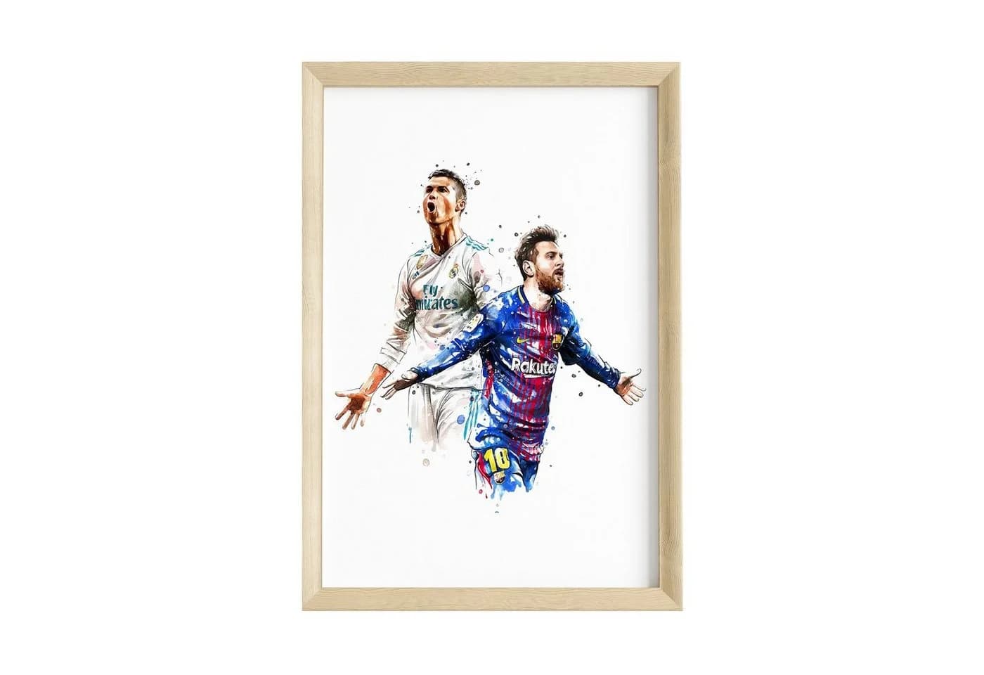 JUSTGOODMOOD Poster Premium Ronaldo Messi Fußball HD-Druck - Bild 2