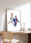 JUSTGOODMOOD Poster Premium Ronaldo Messi Fußball HD-Druck Bild 5