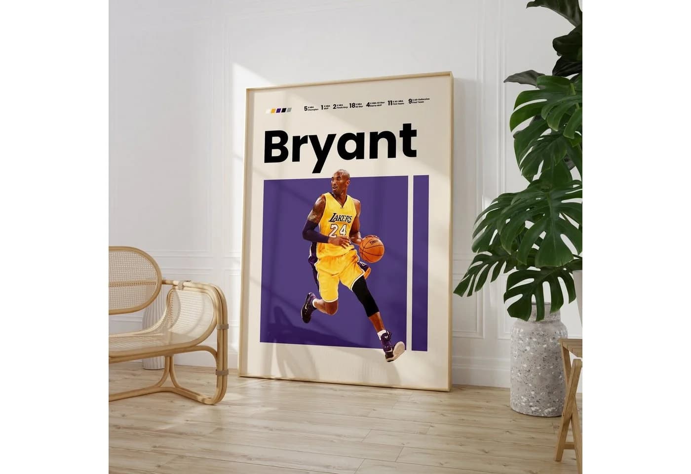 JUSTGOODMOOD Poster Premium Kobe Bryant Basketball ohne Rahmen - Bild 5