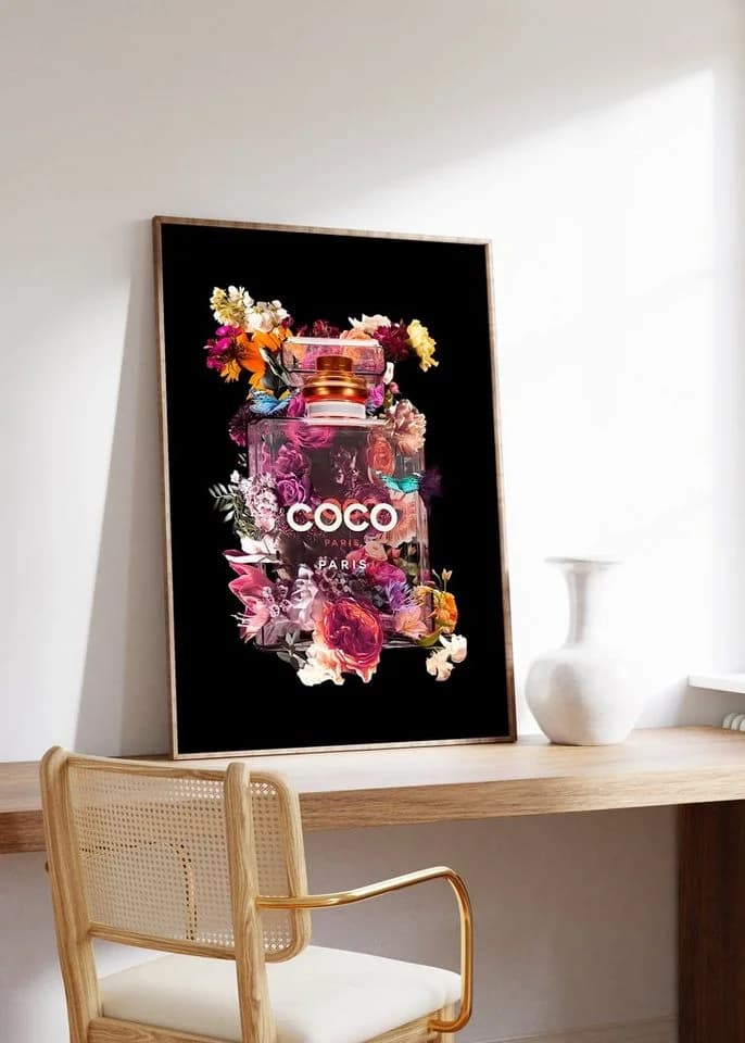 JUSTGOODMOOD Poster Premium Coco Chanel Parfüm Flacon - Bild 5