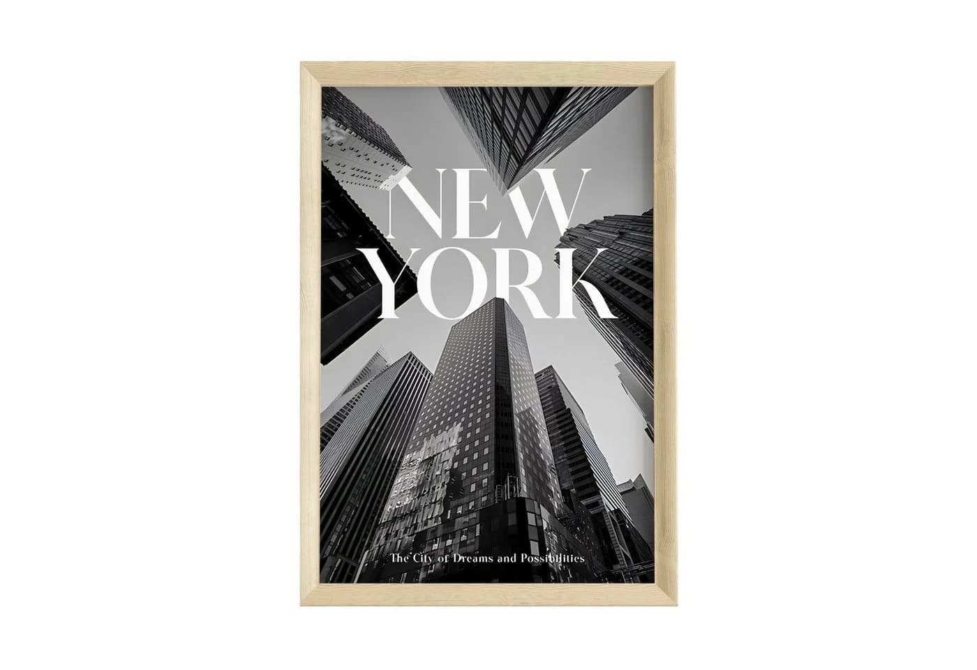 JUSTGOODMOOD Premium Poster New York Wolkenkratzer Baumwolle HD-Druck - Bild 2