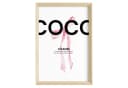 JUSTGOODMOOD Poster Premium Coco Chanel Zitat Rosa Schleife Bild 2