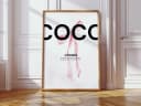 JUSTGOODMOOD Poster Premium Coco Chanel Zitat Rosa Schleife Bild 3