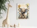 JUSTGOODMOOD Poster Safari Tiere Löwe Elefant Giraffe Dschungel Kinderzimmer Bild 5