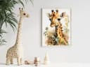 JUSTGOODMOOD Poster Aquarell Löwe Elefant Kinderzimmer Baumwolle Bild 5
