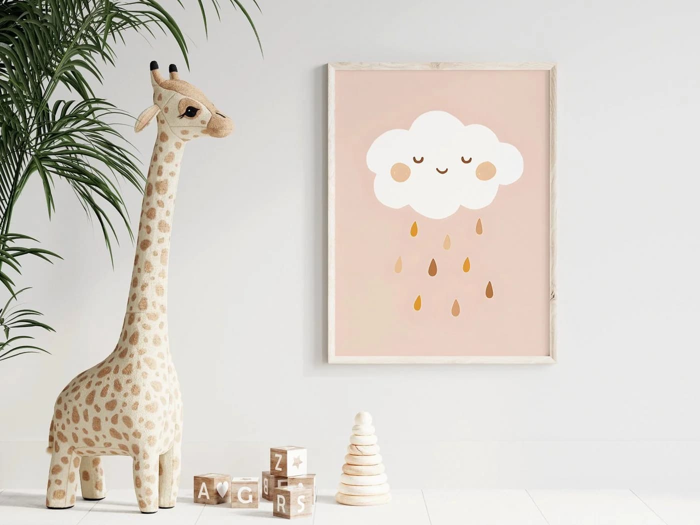 JUSTGOODMOOD Poster Kinderzimmer Sonnenstrahlen Regenbogen Herzen Blumen Bunt - Bild 5