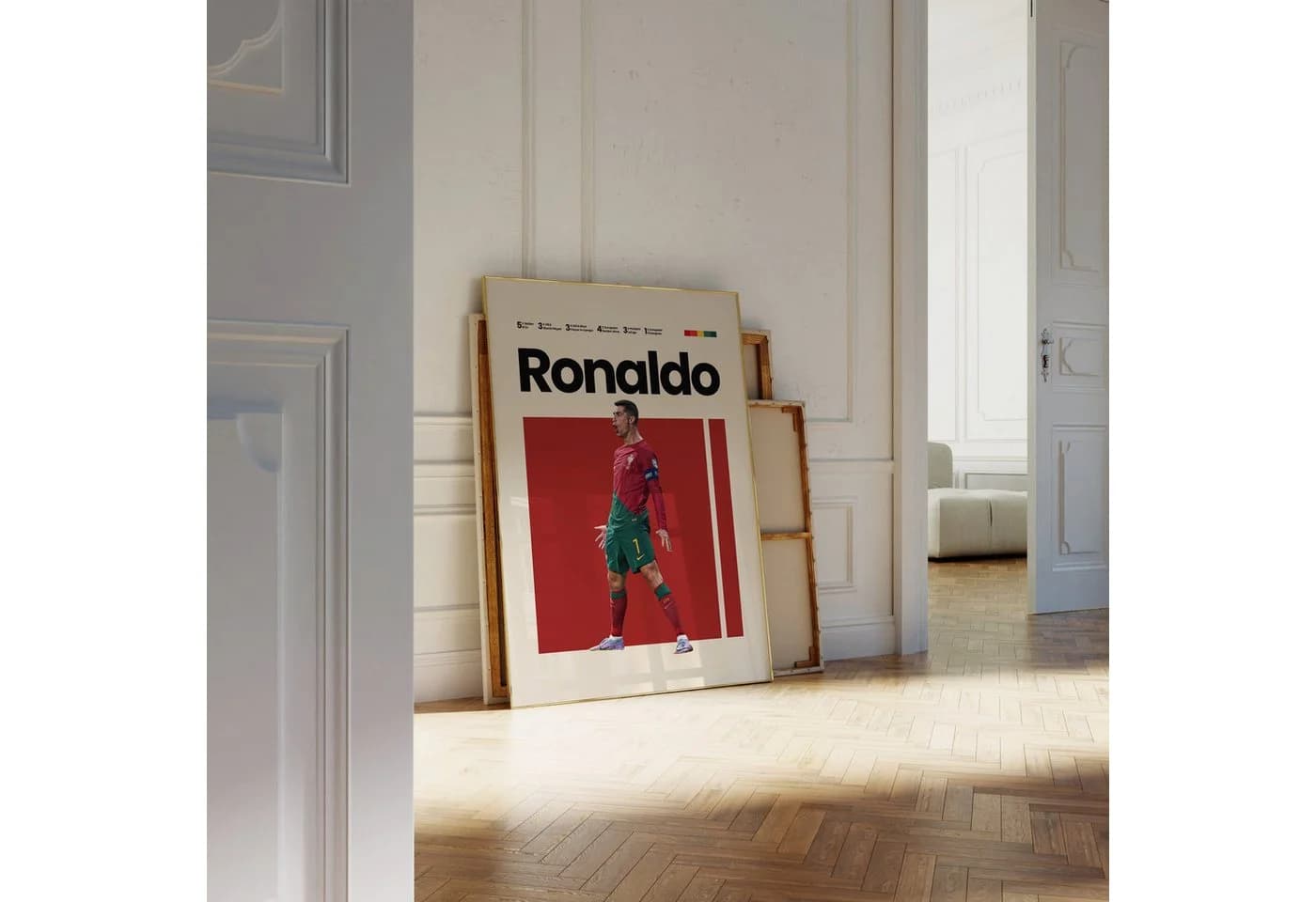 JUSTGOODMOOD Poster Fußball Minimalistisch Mid Century Modern - Bild 3