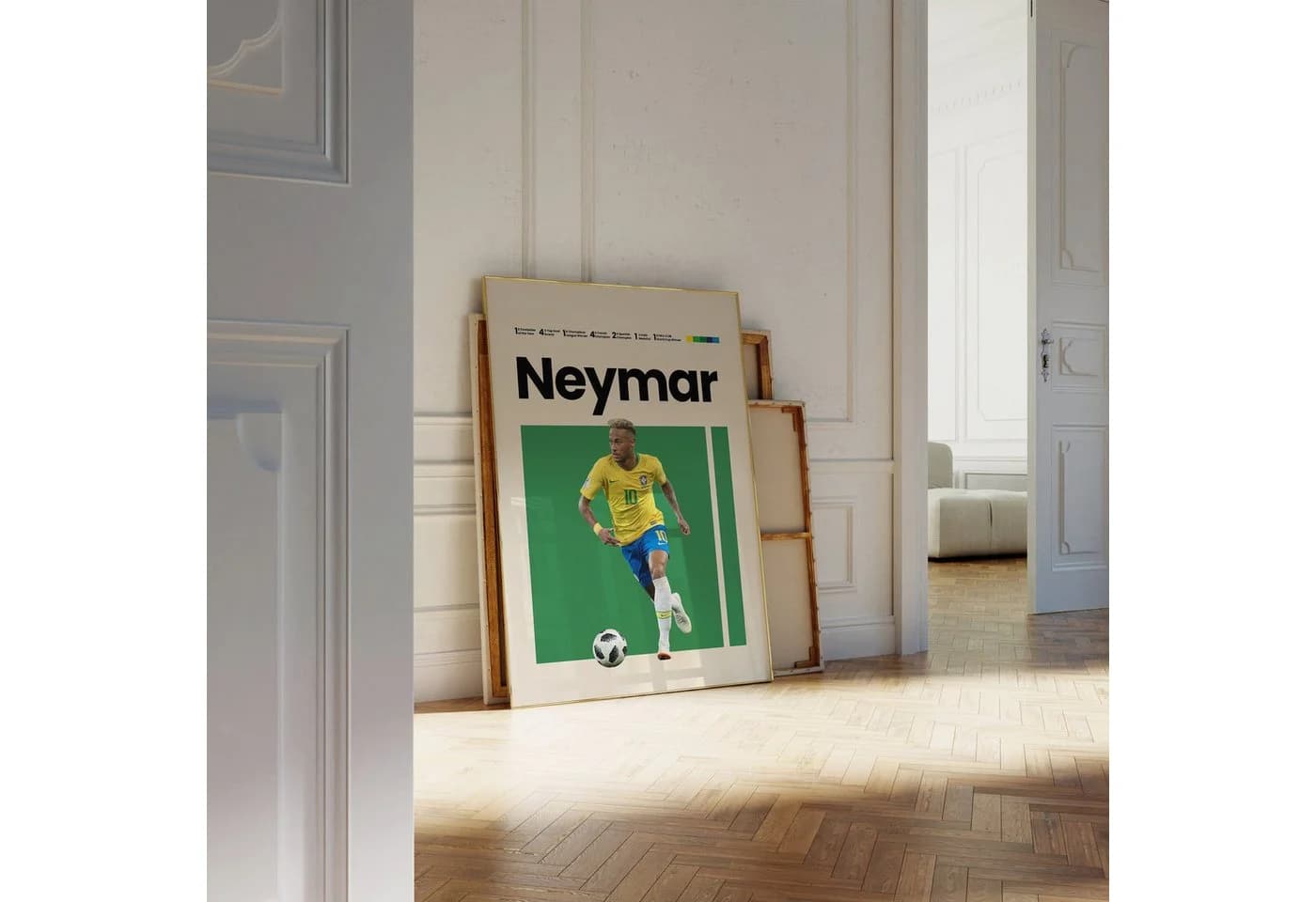 JUSTGOODMOOD Poster Fußball Minimalistisch Mid Century Modern - Bild 5