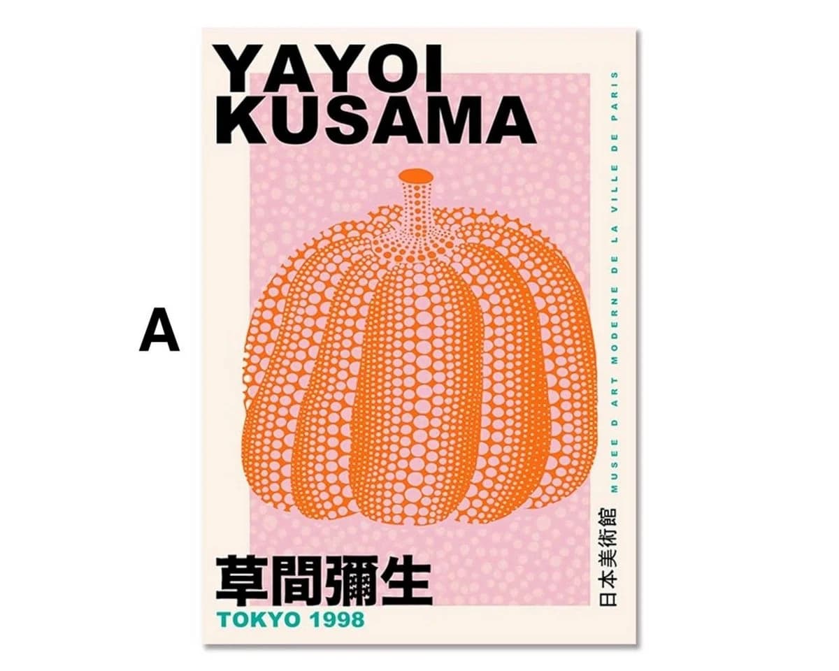 JUSTGOODMOOD Poster Yayoi Kusama Abstrakt Modern Baumwolle - Bild 3