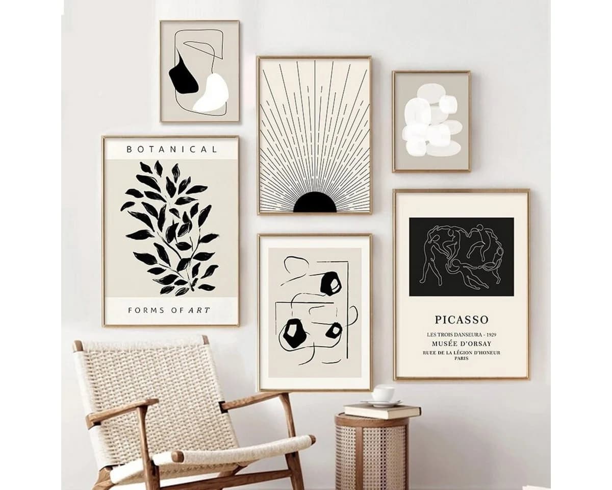 JUSTGOODMOOD Poster Abstrakt Baumwolle