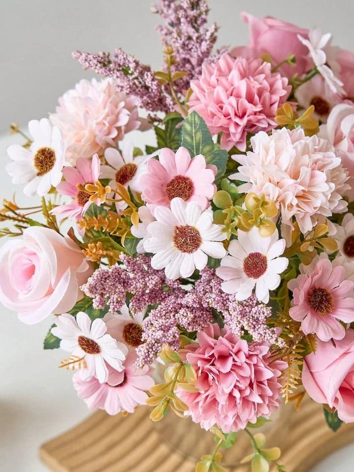 Fanci Home Kunstblumenstrauß Rosa Realistisch Langlebig - Bild 3