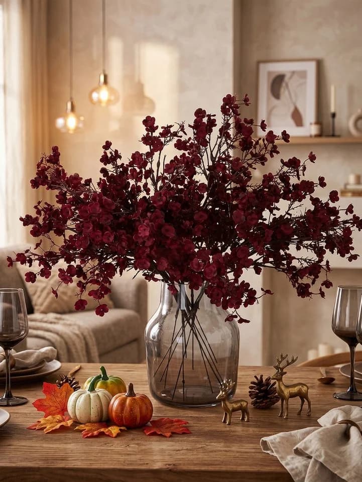 Fanci Home Kunstblumenstrauß Deko Set Rot Realistisch - Bild 3