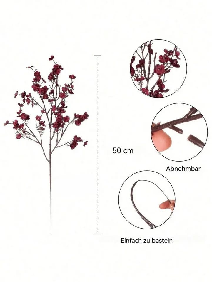 Fanci Home Kunstblumenstrauß Deko Set Rot Realistisch - Bild 4
