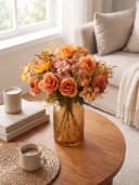 Fanci Home Kunstblumenstrauß Set Orange Realistische Deko Bild 1