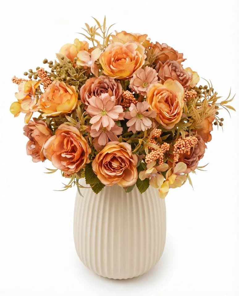 Fanci Home Kunstblumenstrauß Set Orange Realistische Deko - Bild 2