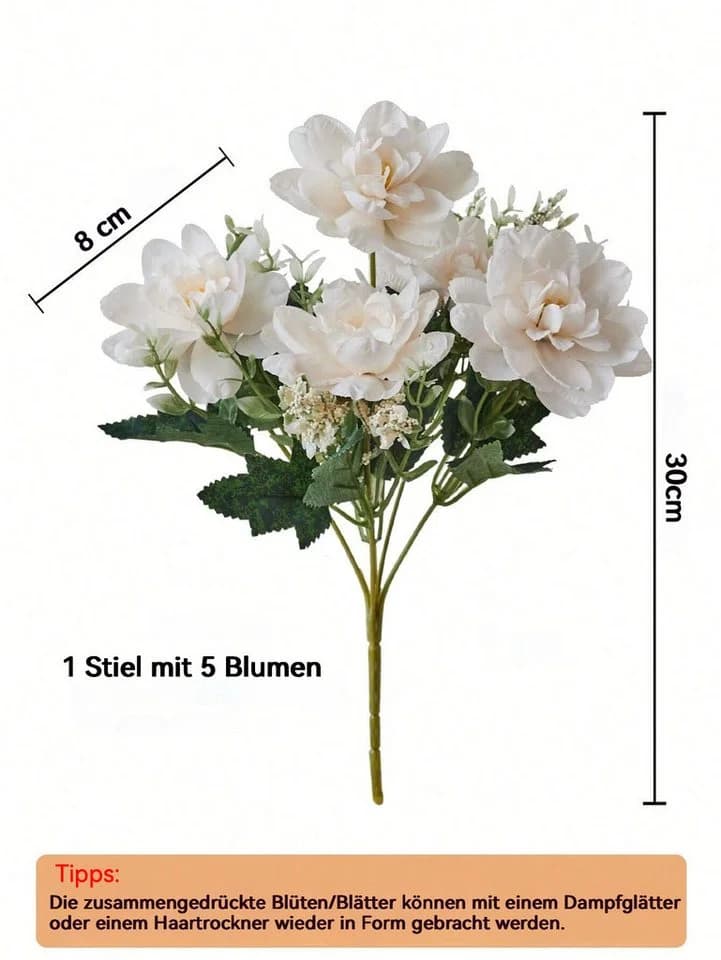 Fanci Home Kunstblumenstrauß Set Realistisch Tischdeko Modern - Bild 4
