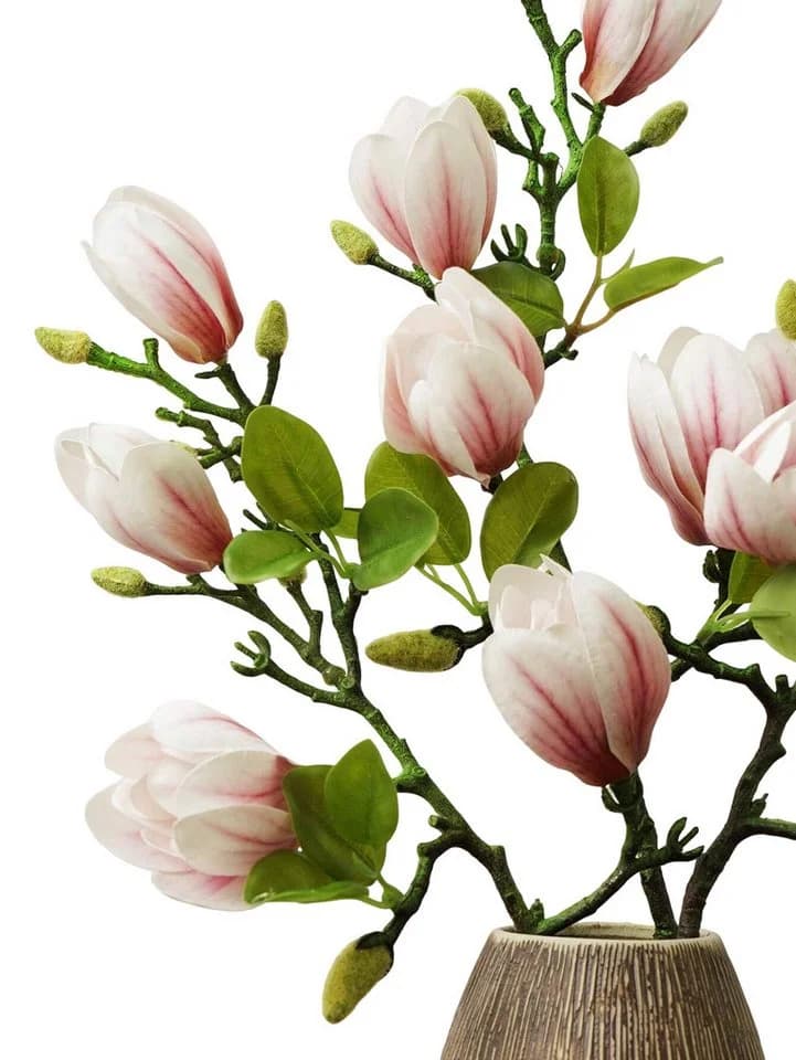 Fanci Home Kunstblumenstrauß Magnolie Rosa Realistisch - Bild 3
