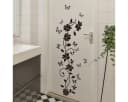 HomeBella Fliesenaufkleber Blumen Wandtattoo mit Schmetterlingen Bild 1