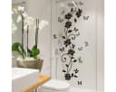 HomeBella Fliesenaufkleber Blumen Wandtattoo mit Schmetterlingen Bild 2
