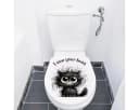 HomeBella Toilettenaufkleber Katze Lustig Selbstklebend Ablösbar Bild 1