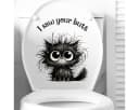 HomeBella Toilettenaufkleber Katze Lustig Selbstklebend Ablösbar Bild 2