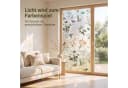 HomeBella Fensterfolie Buntglasoptik Blumen Schmetterlinge Dekorativ Bild 1