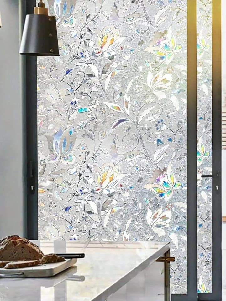 HomeBella Fensterfolie blickdicht selbsthaftend mit Blumen-Muster - Bild 2