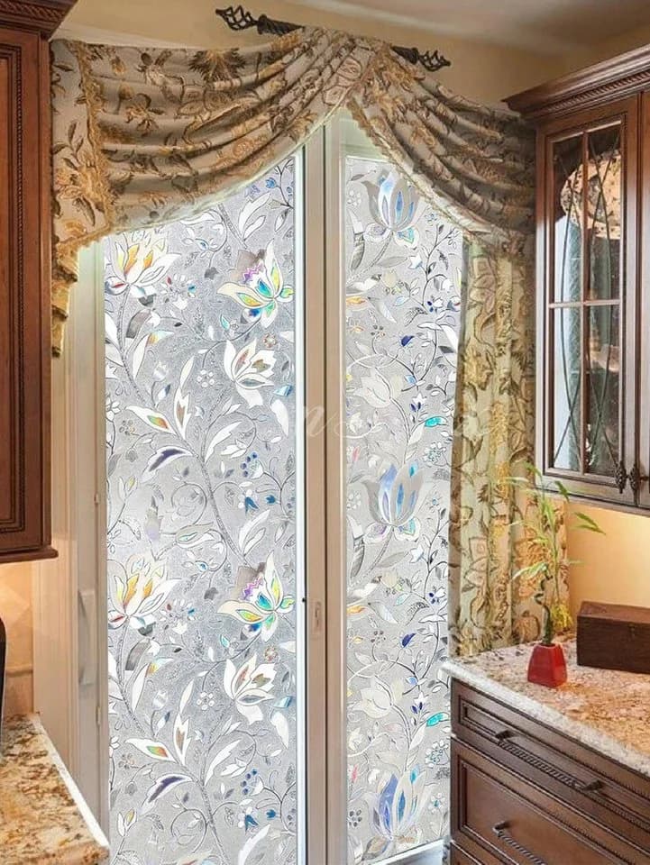 HomeBella Fensterfolie blickdicht selbsthaftend mit Blumen-Muster - Bild 3