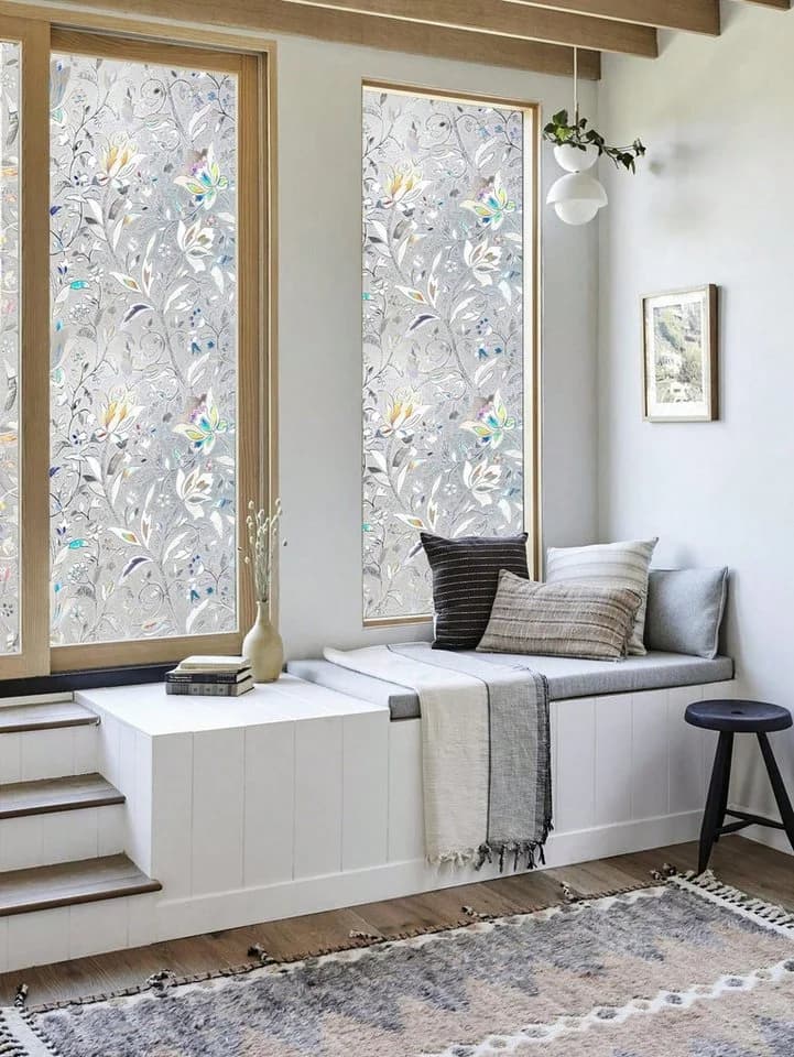 HomeBella Fensterfolie blickdicht selbsthaftend mit Blumen-Muster - Bild 4