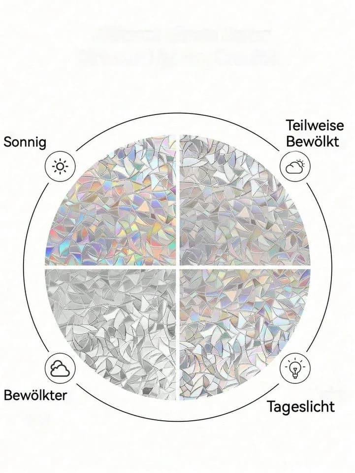 HomeBella Fensterfolie Sichtschutz selbsthaftend dekorativ UV-Schutz - Bild 5