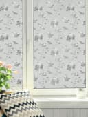 HomeBella Fensterfolie Blickdicht Blumenmuster Statisch Haftend Ohne Kleber Bild 3
