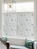 HomeBella Fensterfolie Blickdicht Blumenmuster Statisch Haftend Ohne Kleber Bild 4