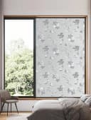 HomeBella Fensterfolie Blickdicht Blumenmuster Statisch Haftend Ohne Kleber Bild 5