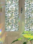HomeBella Fensterfolie blickdicht mit Blumenmuster statisch haftend Bild 1
