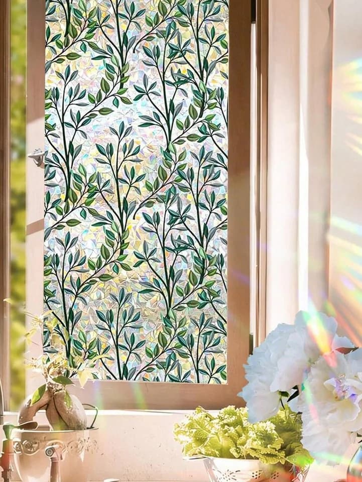 HomeBella Fensterfolie blickdicht mit Blumenmuster statisch haftend - Bild 2