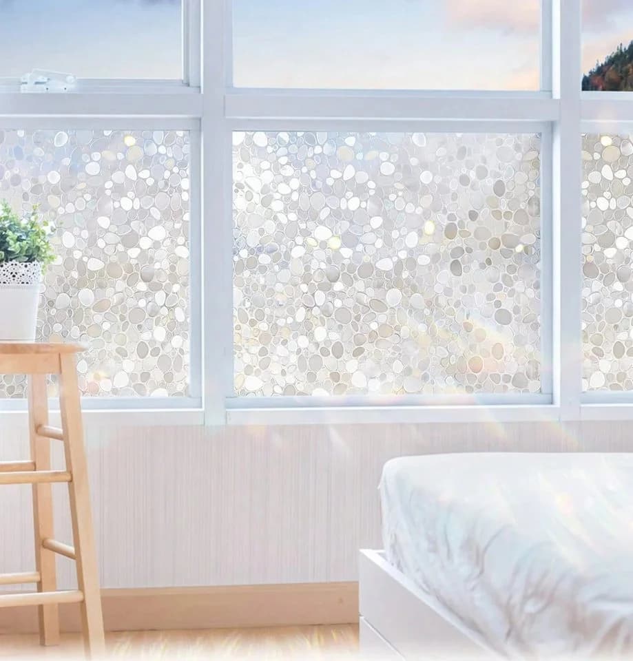 HomeBella Fensterfolie Sichtschutz statisch haftend blickdicht abwaschbar - Bild 3