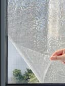 HomeBella Fensterfolie Statische Fensterfolie blickdicht Sichtschutz ohne Kleber Bild 2