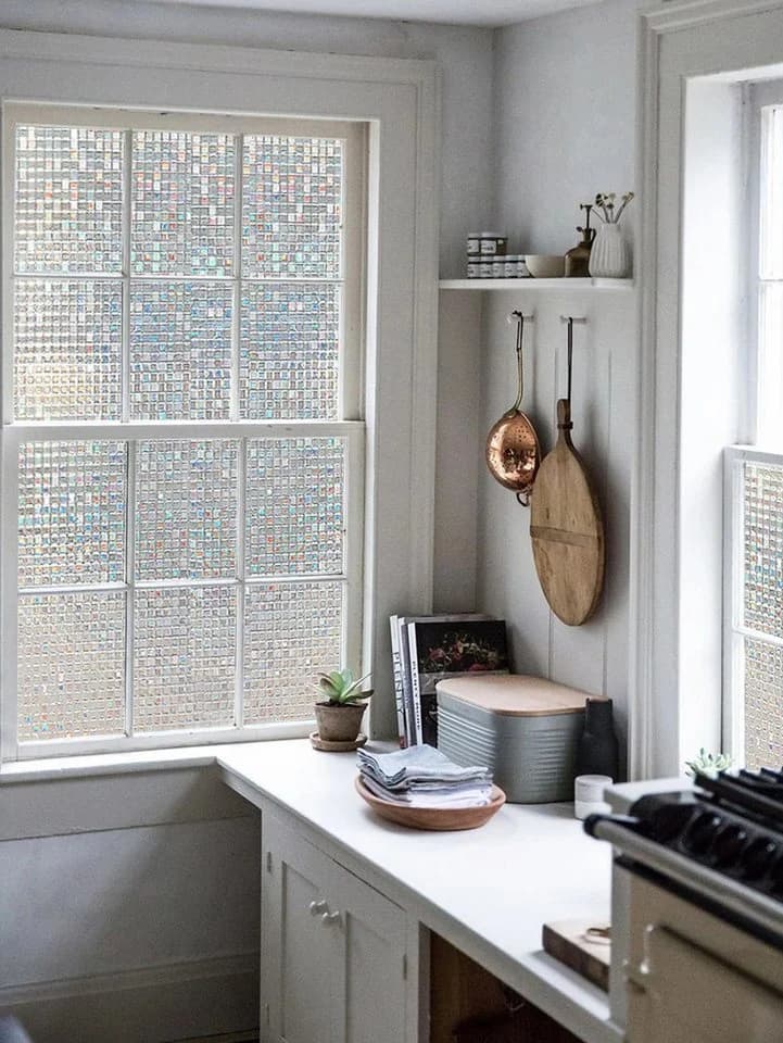 HomeBella Fensterfolie Statische Fensterfolie blickdicht Sichtschutz ohne Kleber - Bild 5