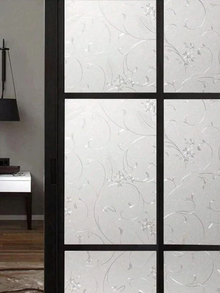 HomeBella Fensterfolie Blumen Design selbsthaftend, Blickdichte Sichtschutzfolie mit UV Schutz - Bild 2