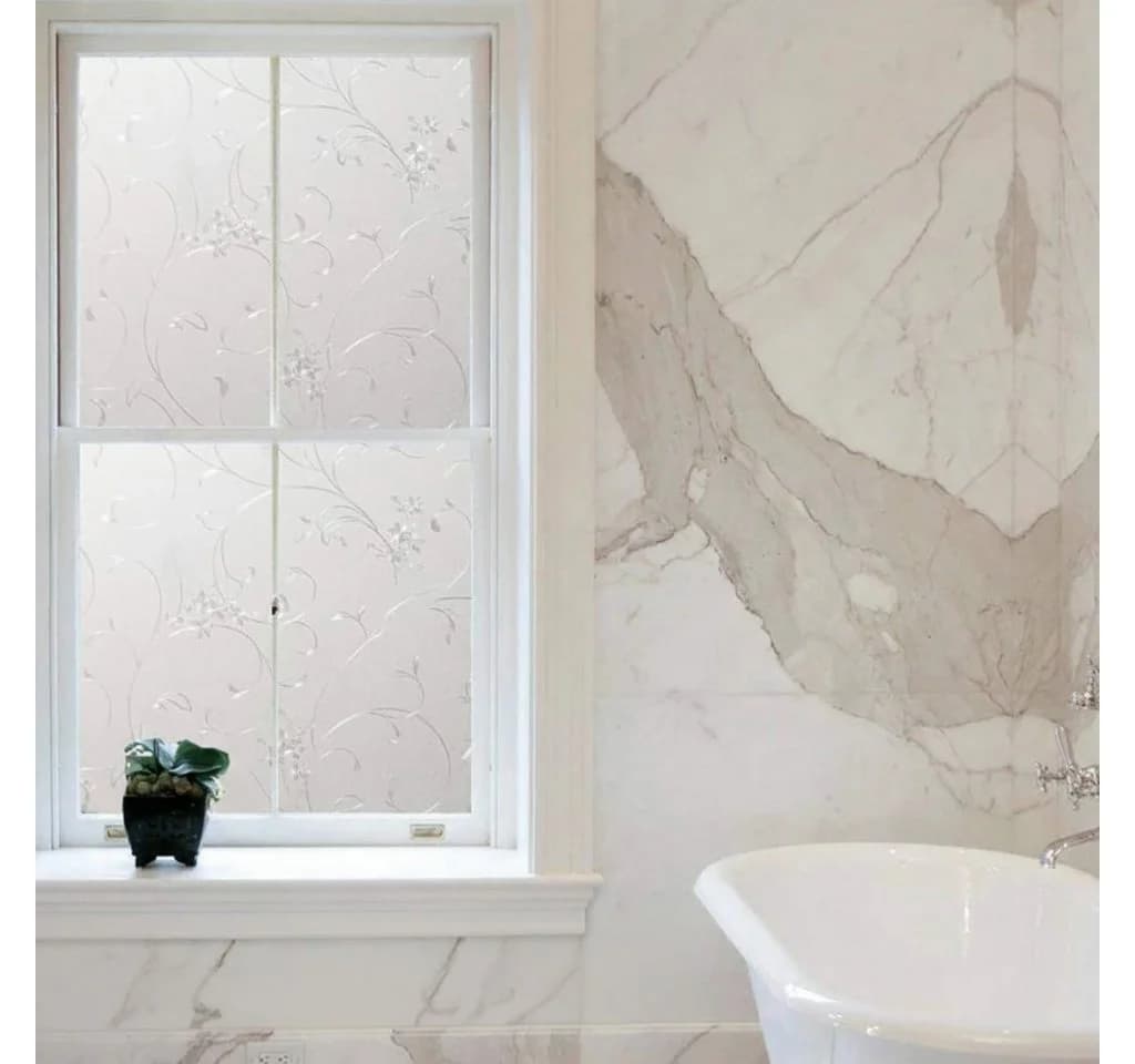 HomeBella Fensterfolie Blumen Design selbsthaftend, Blickdichte Sichtschutzfolie mit UV Schutz - Bild 3