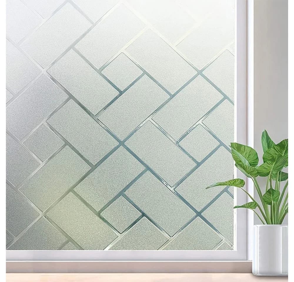 HomeBella Fensterfolie mit geometrischem Muster Sichtschutzfolie in Milchglas Optik - Bild 2
