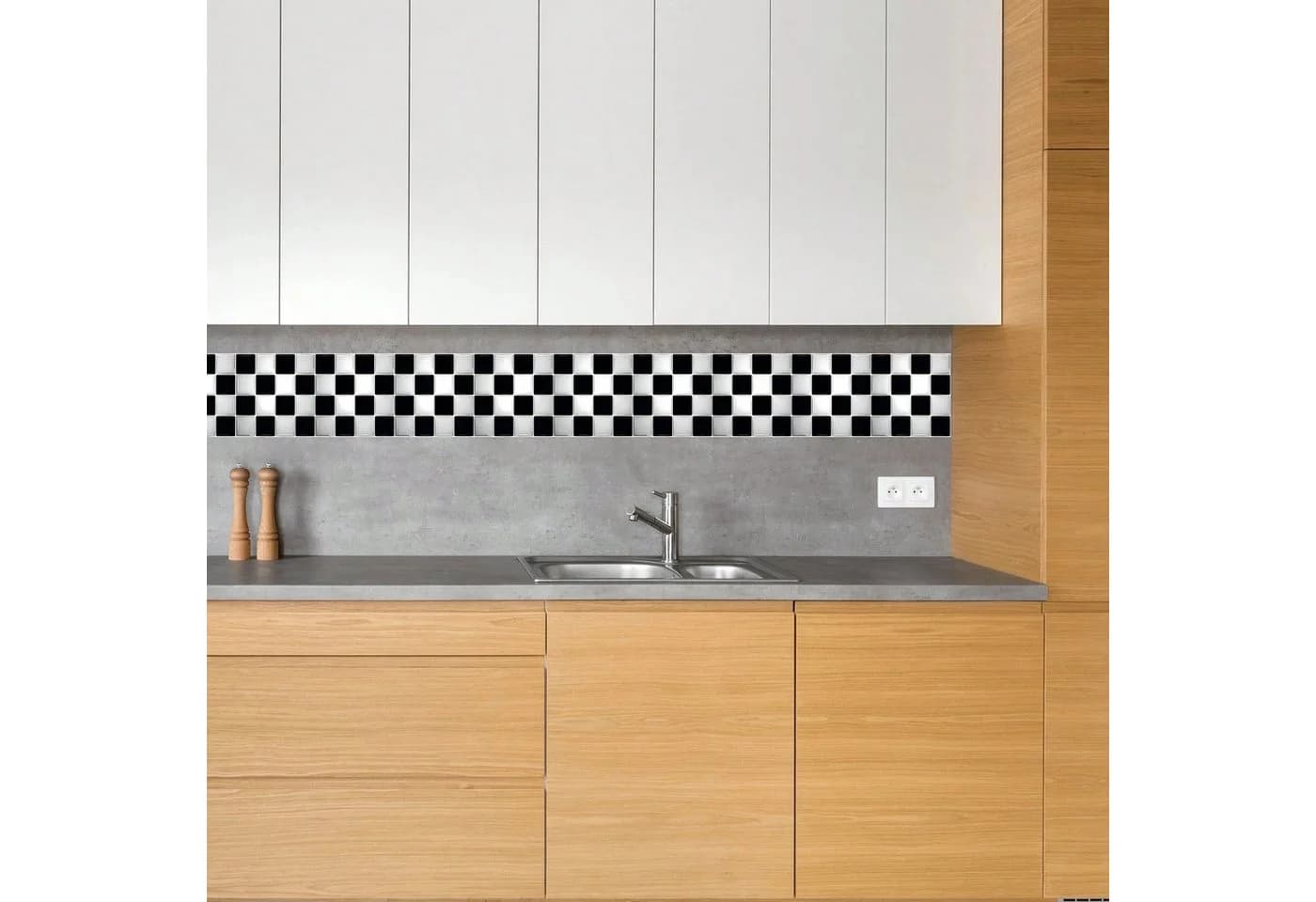HomeBella Küchenrückwand Wasserfest Wandtapete Fliesenoptik