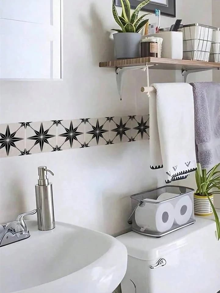 HomeBella Selbstklebende Küchenrückwand Schwarz Fliesenoptik Wasserfest - Bild 3