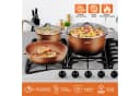 HOMELUX Topf-Set 6-tlg. Aluminiumguss mit Glasdeckel Induktion Gold Bild 5