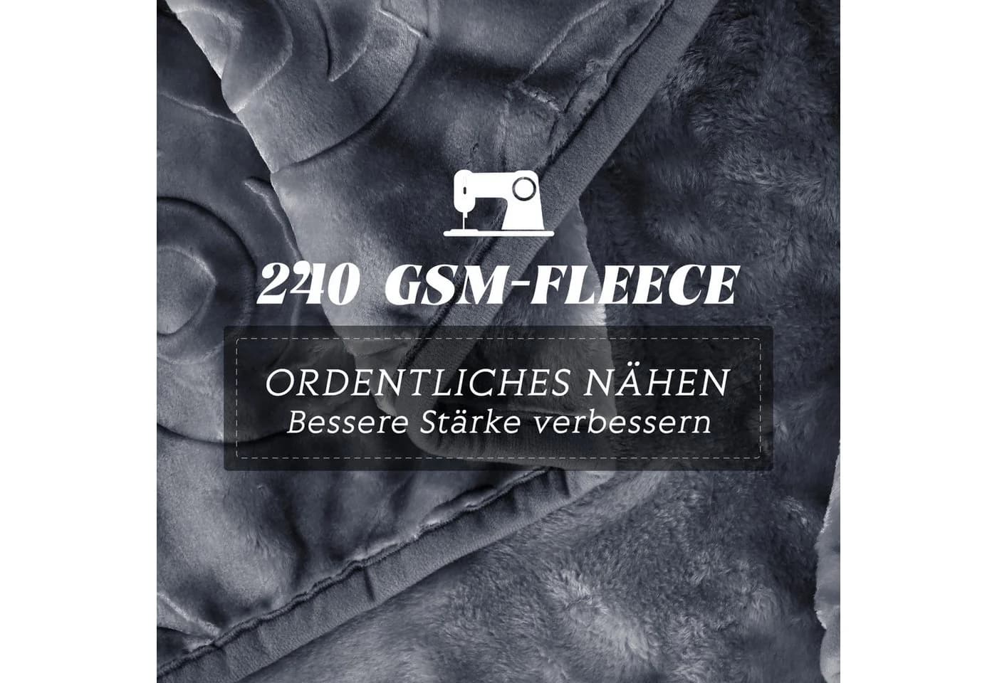 HOMELUX Kuscheldecke Flauschig 200x240 Einfarbig - Bild 3