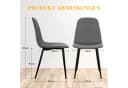 HOMELUX Esszimmerstühle 4er Set Grau Metallbeinen Bild 1