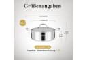HOMELUX Suppentopf Edelstahl 20cm 2,3L Wabenstruktur Induktion Bild 3