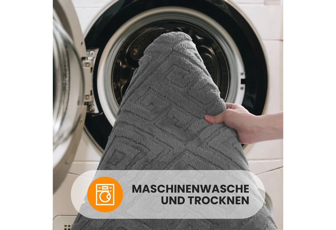 HOMELUX Badematte 2-teilig Grau Silbergrau Rutschfest - Bild 5