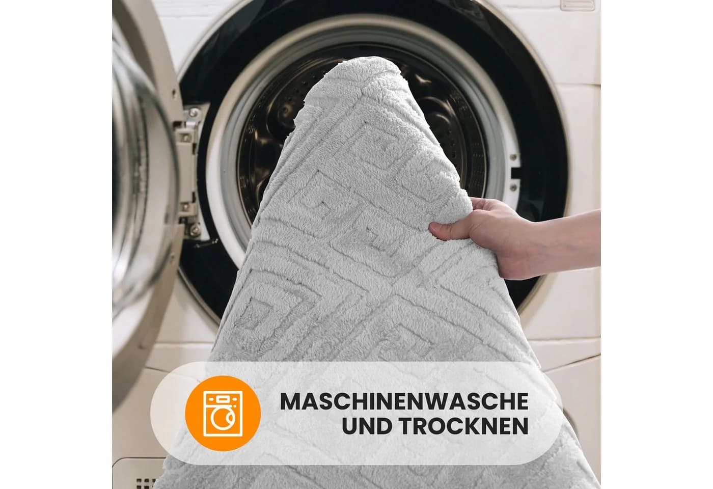 HOMELUX Badematte Badgarnitur 2-teilig mit Ausschnitt, weich & rutschfest, 2BF58, Größe: 50x80cm+40x50cm - Bild 5
